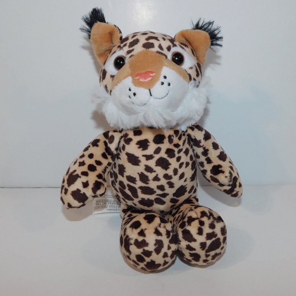 Kinder Surprise  Spotted Lynx Leopard Cat Stuffed Toy Bobcat 9" Plush Tan Brown